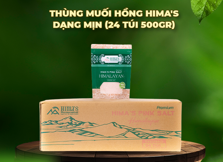  [1 THÙNG/24 túi 500gr/120 túi 100gr] Muối Hồng Himalaya Hima's Mịn/Hạt