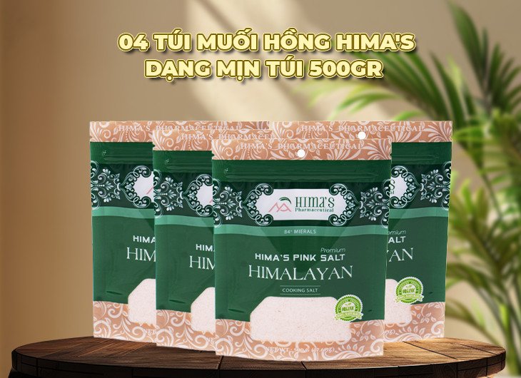 [4 TÚi] Muối Hồng Himalaya Hima's 500gr Mịn/Hạt